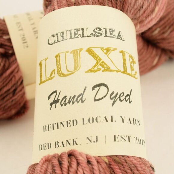 CHELSEA LUXE 2 Skein Rustic DK Yarn Hand Dyed Merino Donegal Color Exposed Brick - Picture 3 of 4
